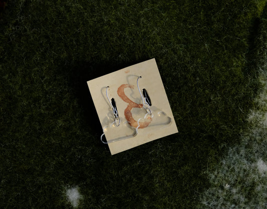 Örhängen genomskinliga moln silverpläterad