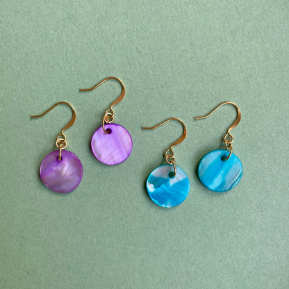 Turquoise mother-of-pearl earrings