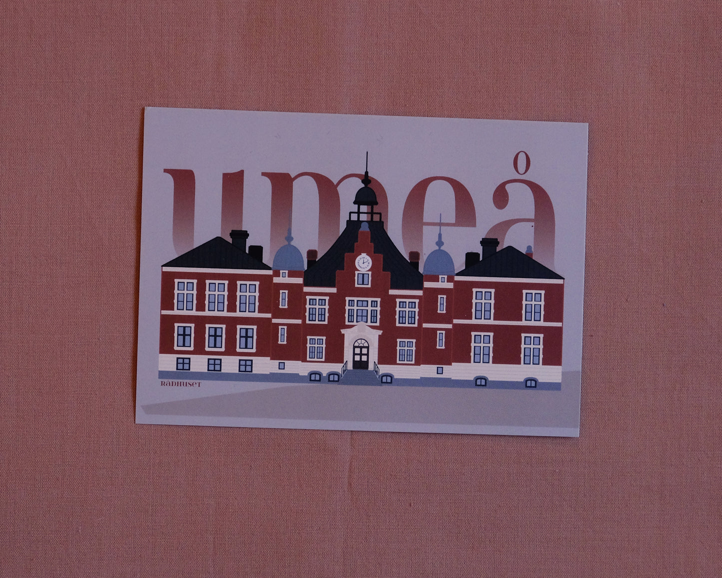 Vykort rådhuset i Umeå