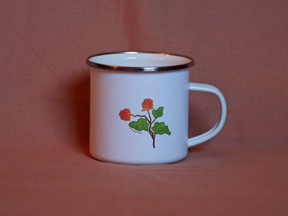Enamel mug cloudberries