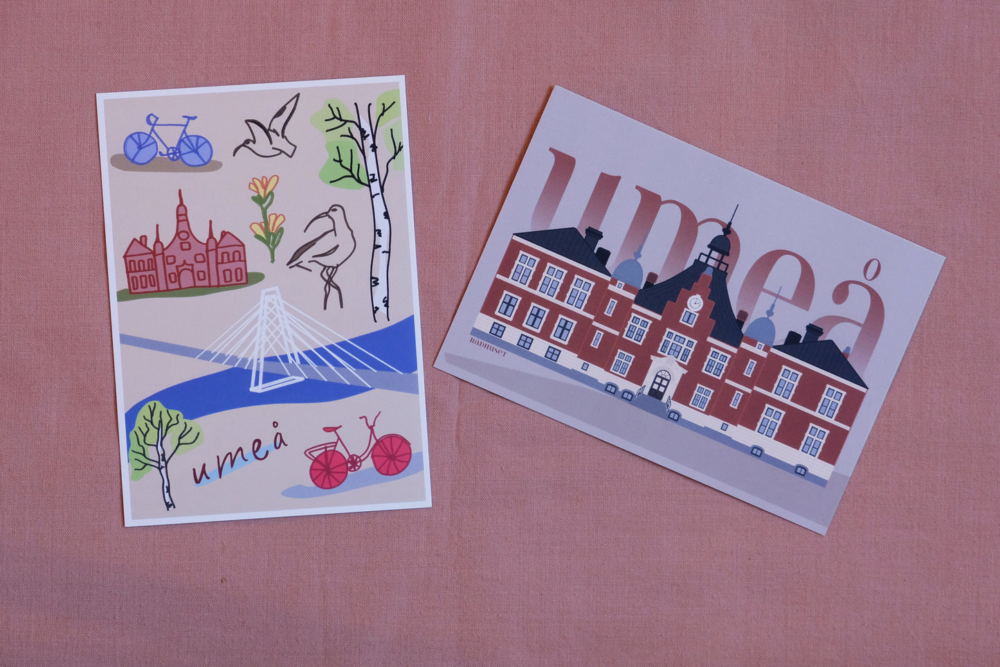 Vykort rådhuset i Umeå